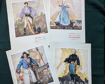 Costume sketches for 1938 Cecil B. De Mille Movie "The Buccaneer"