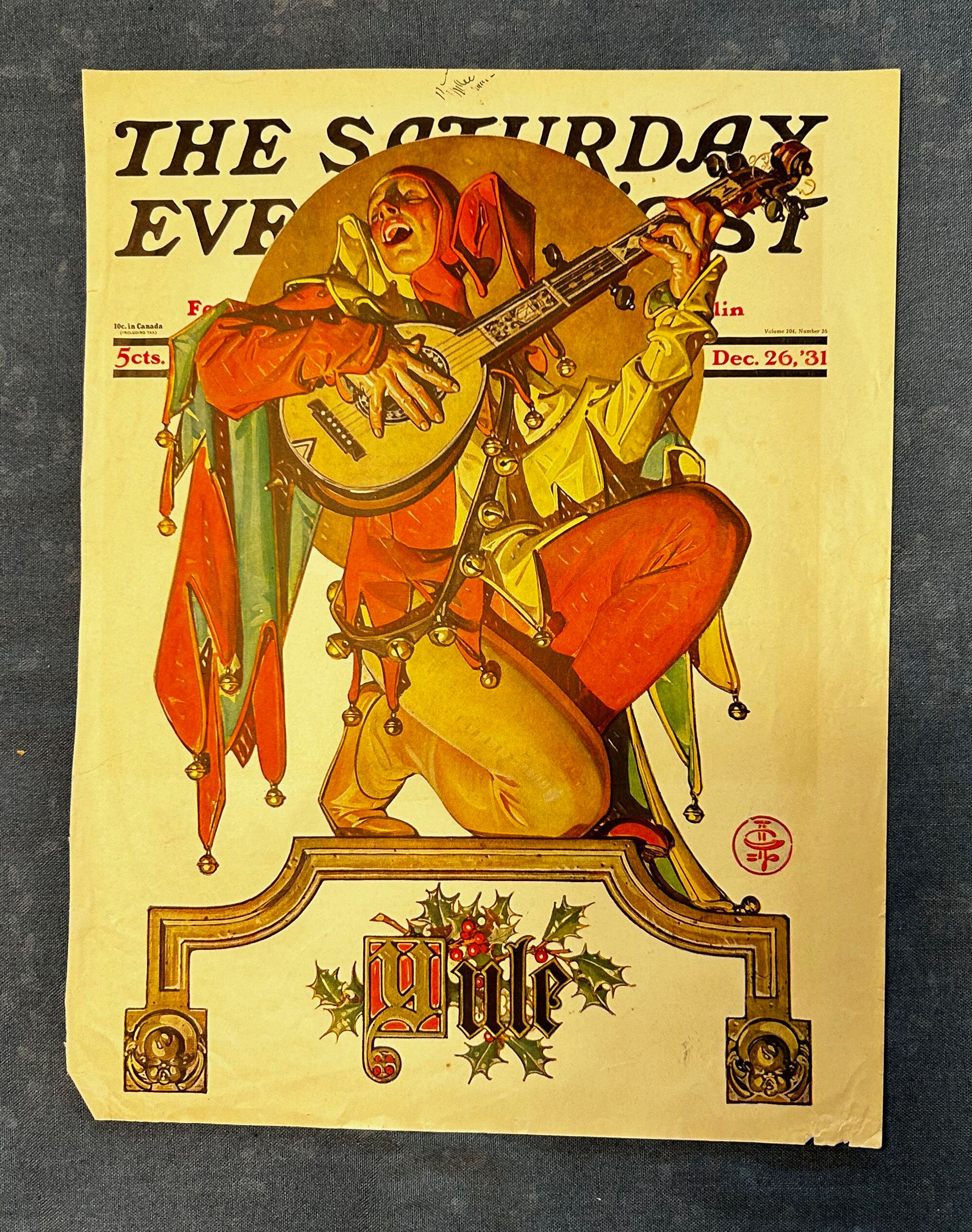 1931 Saturday Evening Post Cover 