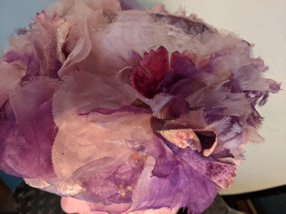 Vintage Pink and Purple Garden Party Hat - image 5