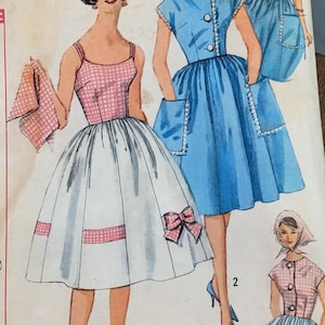 open lace back dress Retro Stage 1950s Striped Blouse & Pleated Skirt Orange Red main image 0