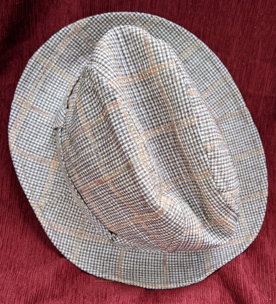 1960s Stevens Seersucker Fedora hat - image 4