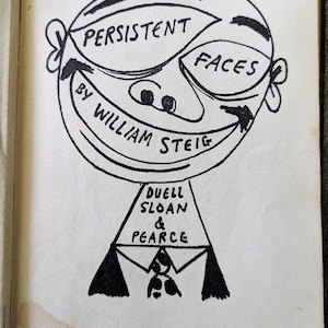 1945 William Steig &quot;Persistent Faces&quot; book of cartoons