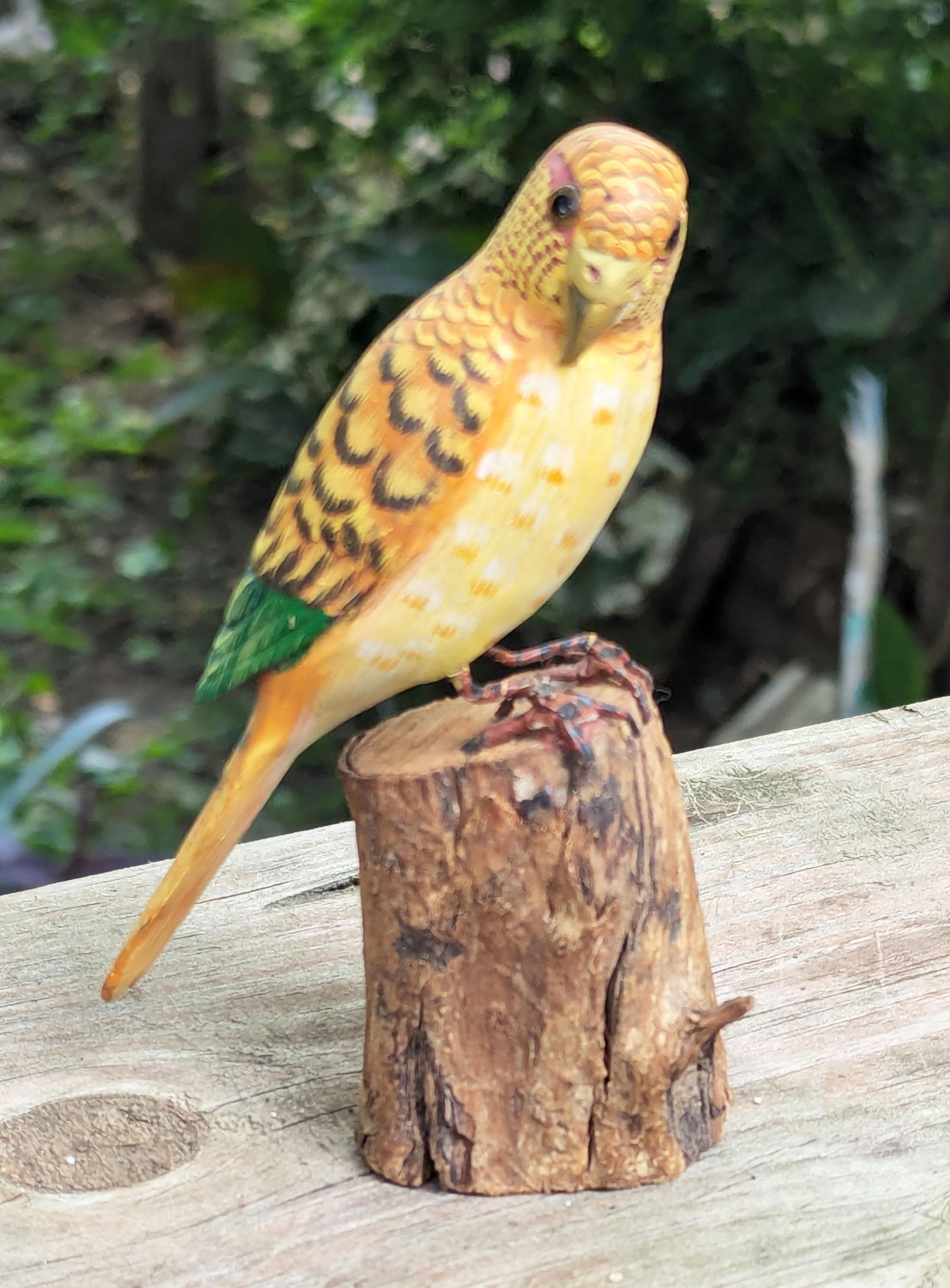 Vintage Budgie Figurine - Etsy