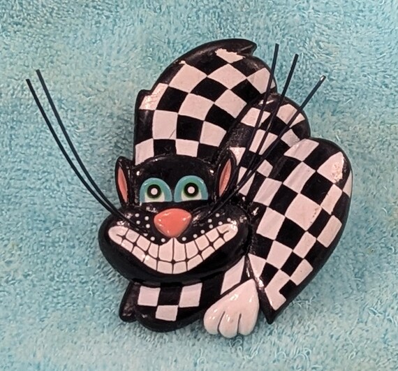 Vintage Fanciful Cheshire-Cat Brooch