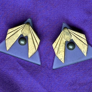 Egyptian Revival Art Deco Style Earrings