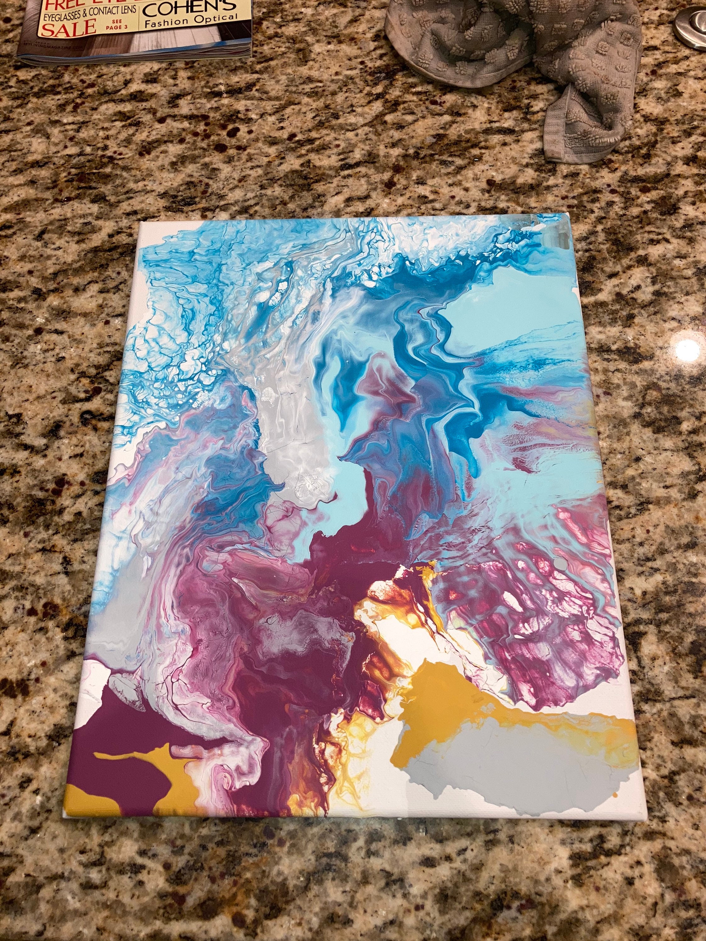 Abstract liquid pour paintings Etsy