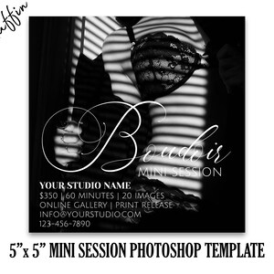 Boudoir Valentine Mini Session Template, Boudoir Marketing Template, Mini Session Template for Photographers, Photoshop PSD INSTANT DOWNLOAD