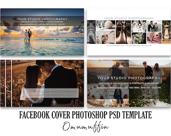 Plantilla de portada de la línea de tiempo de Facebook, plantilla de portada de Facebook para fotógrafos, collage de fotos de portada de Facebook, descarga instantánea de Photoshop PSD