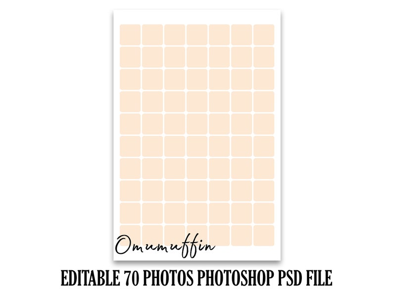 24x36 Wall Poster Collage Template for 70 Photos Big Photography 24x36 Wall Poster Collage Template for 70 Photos Big Photography