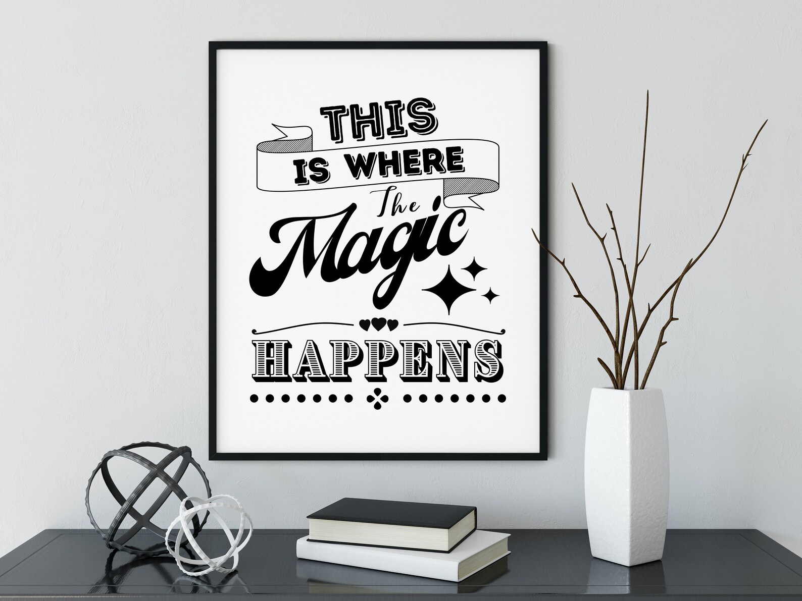 This is Where the Magic Happens Printable Wall Art,office Decor