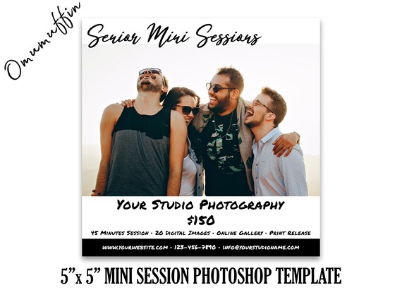 Senior Mini Session Template Graduation Photography Marketing | Etsy