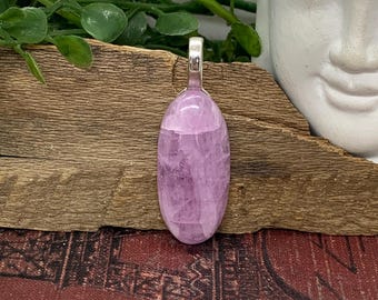 Pendentif plaqué argent kunzite