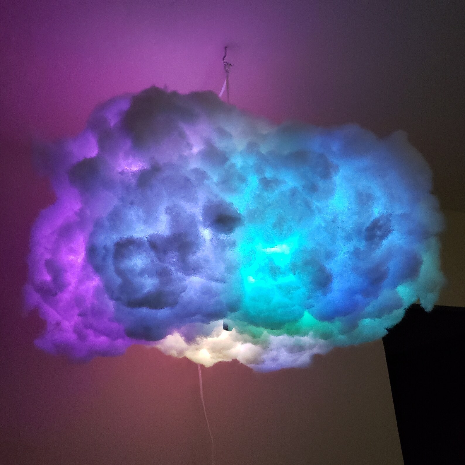 LED Storm Cloud Lamp medium 24 Wide X 18 Deep Etsy