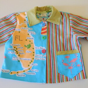Handgefertigte Südstaaten Baumwolle T-Handtuch Baby Jacke passt 6-12 Monate