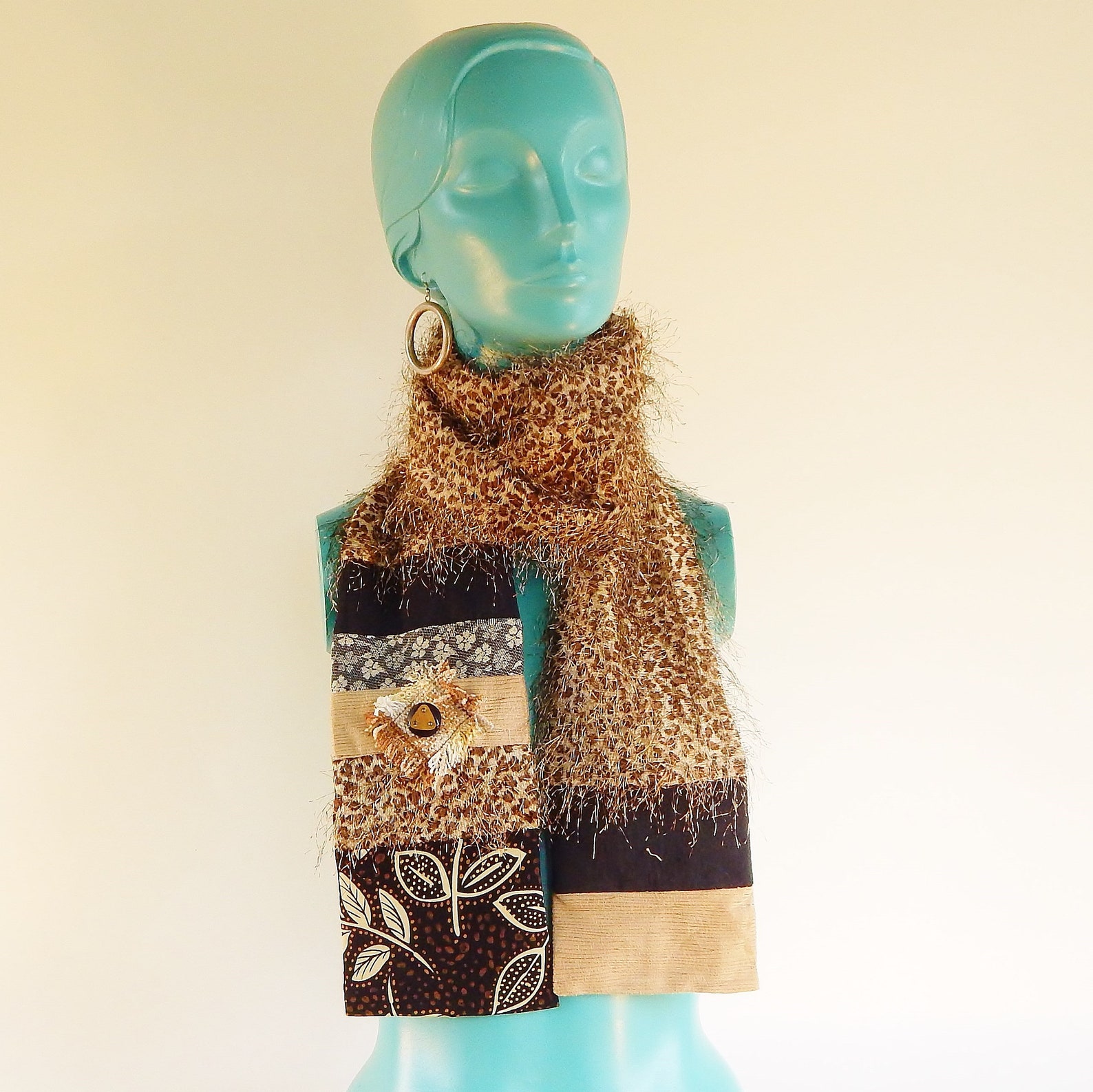 Handmade/handwoven Artisan Scarf Recycled Fabric Scarf Etsy