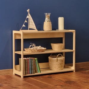 Wooden Toy storage, h= 60cm/23,6&quot;, Modern, Simple bookcase, Montessori bookshelf, Kids room decor,