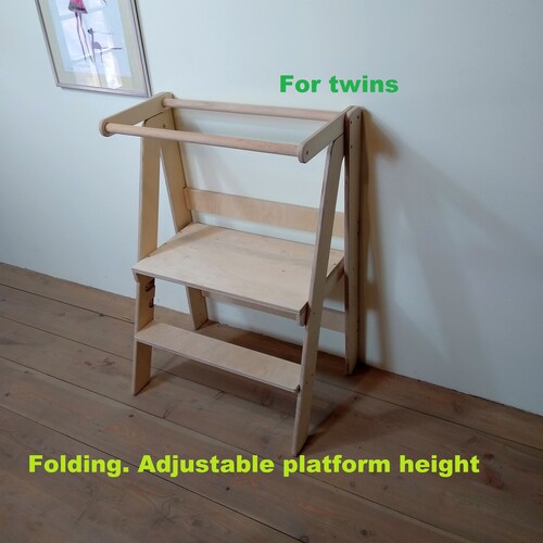 Twins Helper Tower Double Helper Tower Kitchen Step Stool Etsy