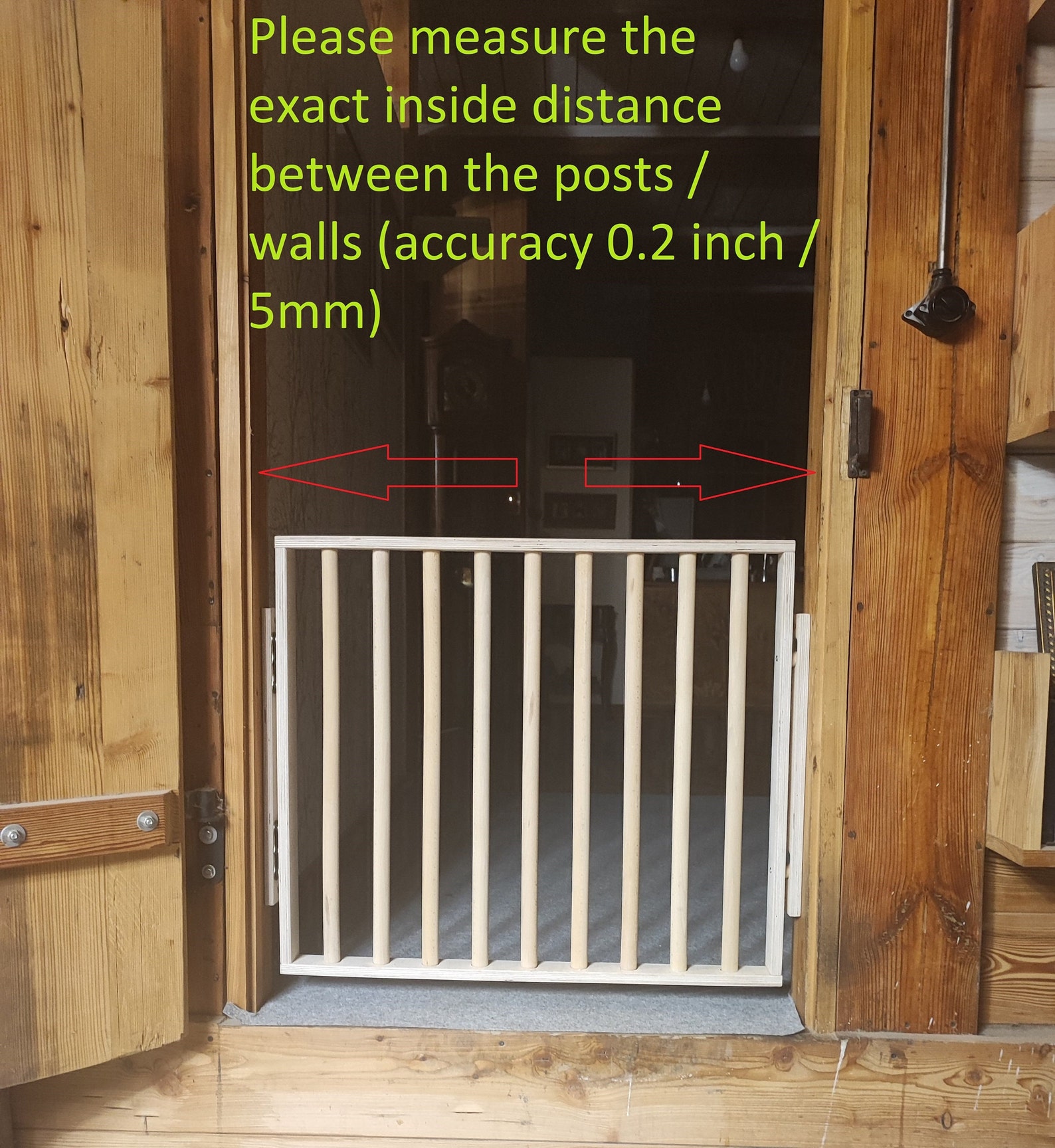 Wooden Baby Gate Dog Gate Pet Gate Security Gate Made to Etsy