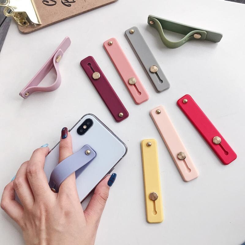 Mobile Phone Tablet Grip Holder Selfie Finger Grip Stand - Green, Pin…
