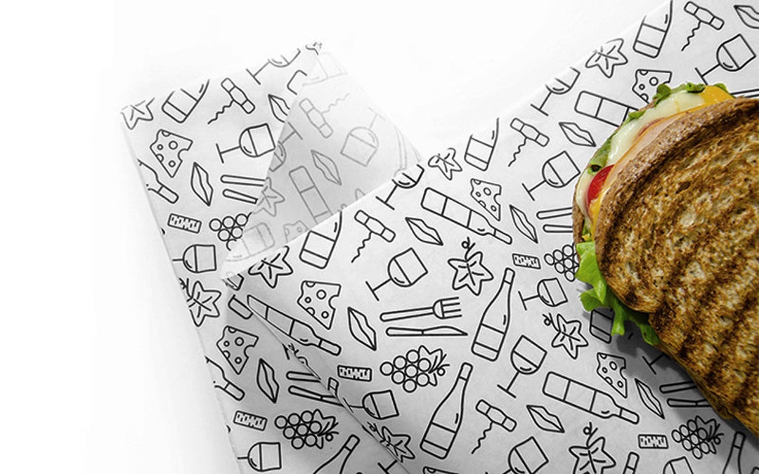 Redburger Printed Greaseproof Paper 50 Sheets 33x50cm Assorted