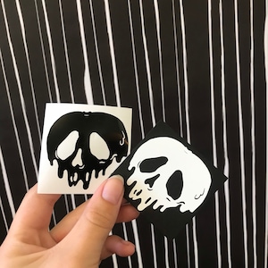 Creepy Cute Poison Decals, Goth Planner Stickers, Spooky Decals