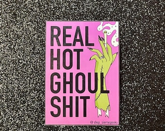 Het Ghoul-klistermärke Kusligt gulligt klistermärke, Rosa Goth Spöklikt klistermärke