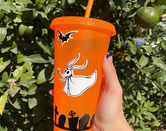 Jack Skellington Halloween Starbucks Vaso reutilizable de 24 oz