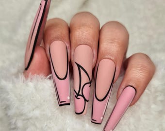 3D-pop-art doodskist pers op nagels – matroze stripnagelset | Gigi-ontwerp