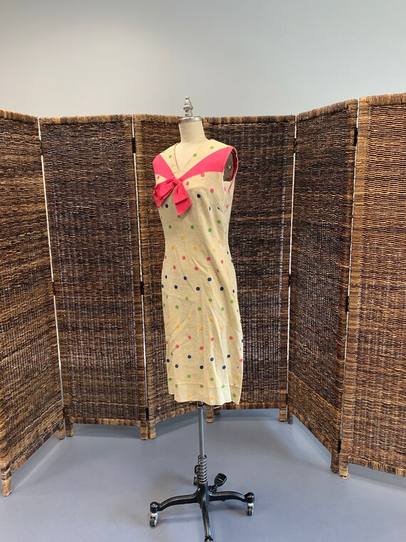 True Vintage 60's Cork Polka-Dot Dress
