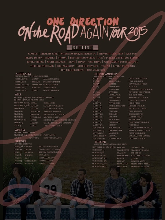 One Direction Four Album on the Road Again Tour 2015 OTRA Tour