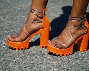 nine west mod transparent heel