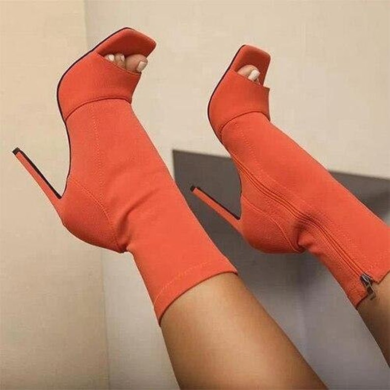 Peep Toe Square Heels