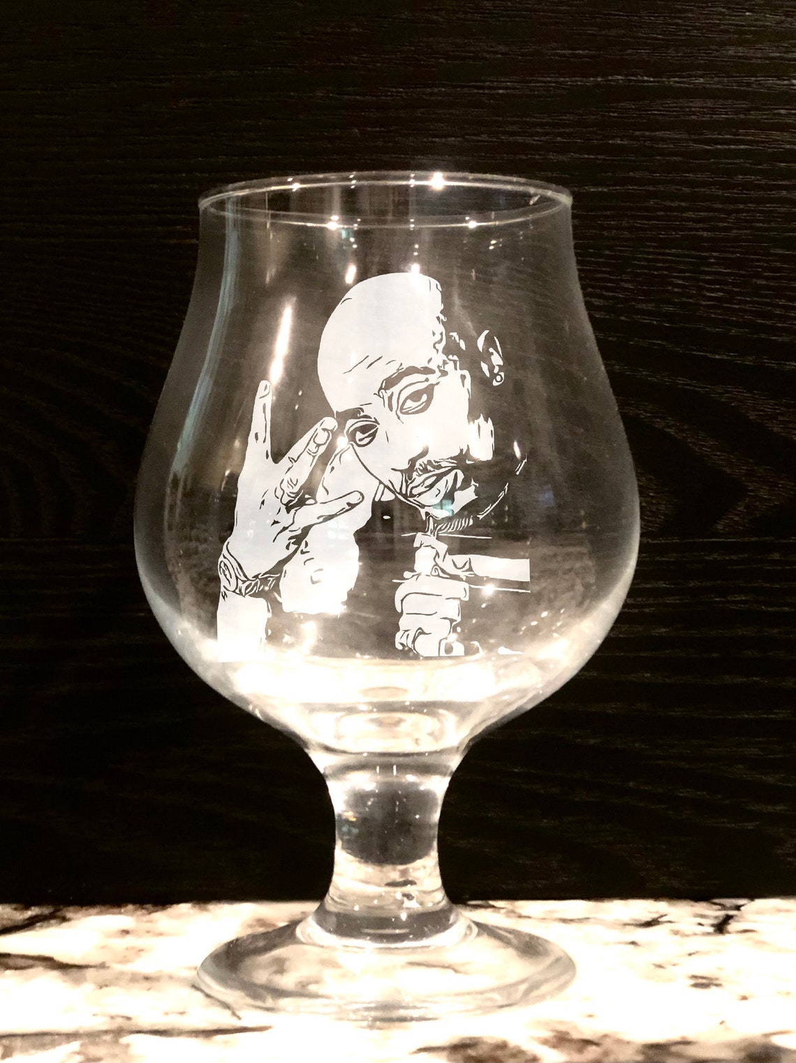 Tupac Shakur Unique Etched Glasses - Etsy