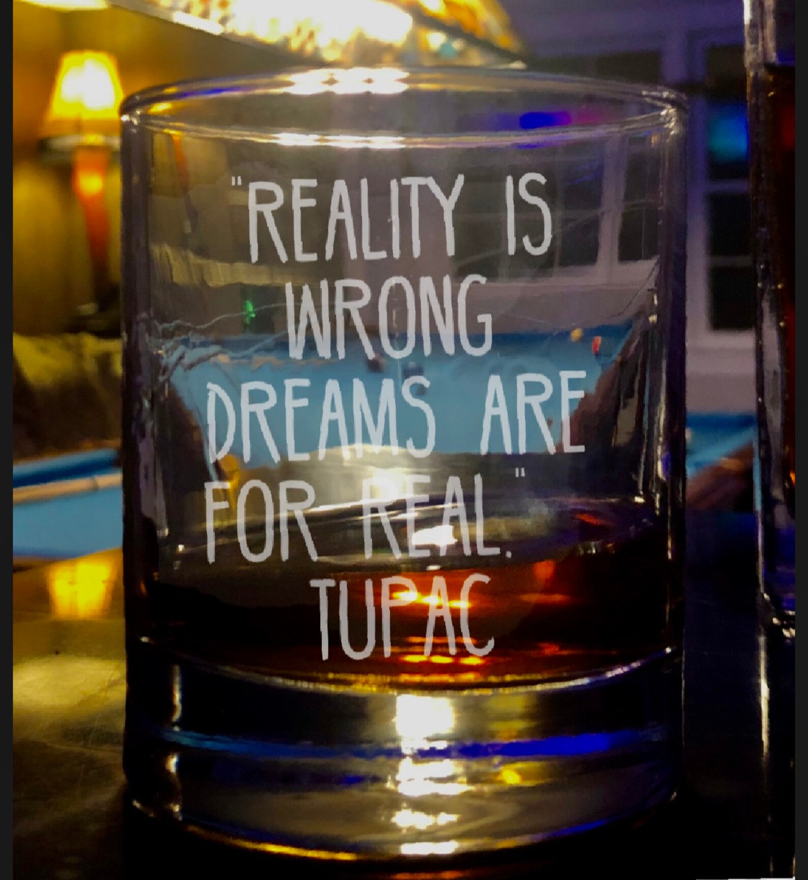 Tupac Shakur Unique Etched Glasses - Etsy