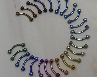 PiercingJ 9PCS 16G 6-10MM Stainless Steel Cubic Zirconia