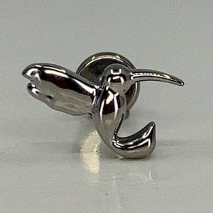 Titanium ASTM F136 (in54) Humming Bird internally threaded 1.2mm (16ga) suitable for conch, tragus, helix, cartilage, lobe, flat etc