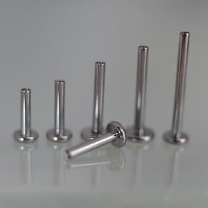 Titanium ASTM F136 Internally Threaded Labret Posts 16ga 1.2mm