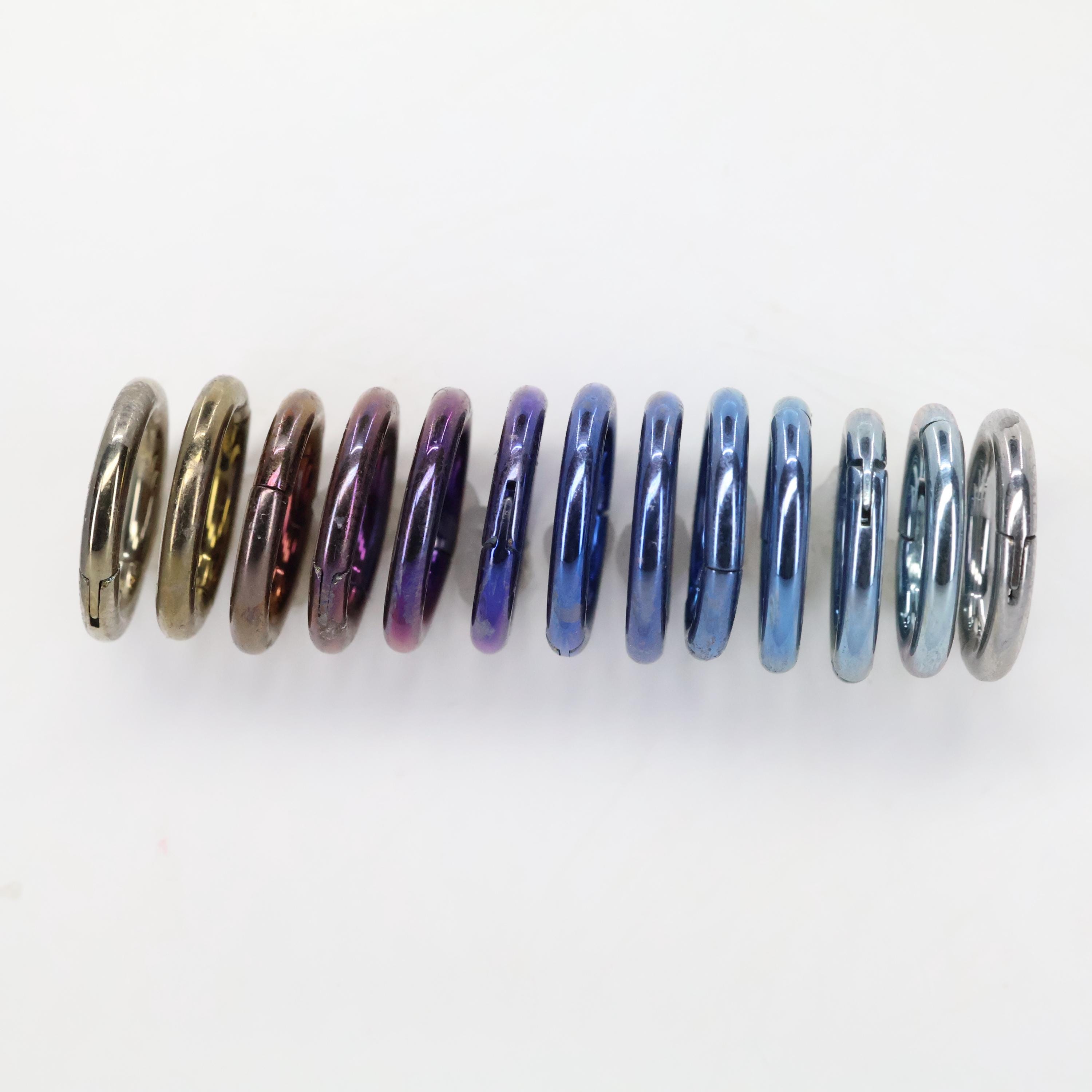 Titanium ASTM ASTM (cl100) Rope Pattern, Patterned Clicker, Hinged Hoop ...
