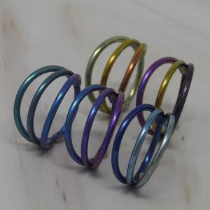 Titanium ASTM F136 Anodised Triple Clicker 1.2mm (16ga) Suitable for Conch, Septum, helix, Tragus, Daith, Cartilage etc