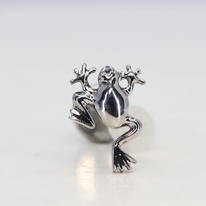 Titanium ASTM F136 (in233) Tiny Frog, Tree Frog internally threaded 1.2mm (16ga) suitable tragus, helix, lobe, cartilage, flat etc