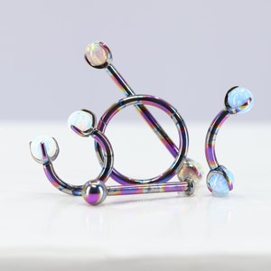 Titanium ASTM F136 Anodised "Bubble" Clickers or Labret 1.6mm (16ga). suitable for conch, helix, cartilage, lobe, tragus, septum etc