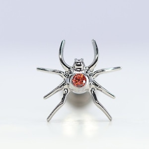 Titanium ASTM F136 (in219) Zirconia Spider, Huntsman, Tarantula internally threaded 1.2mm (16ga) suitable for helix, cartilage, tragus, etc
