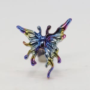 Titanium ASTM F136 (in252) Anodised Butterfly internally threaded 1.2mm (16ga) suitable for conch, tragus, helix, cartilage, lobe, flat etc
