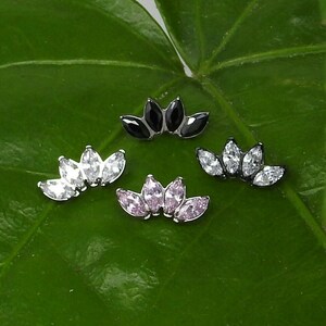 thumbnail image 2 of Tragus Piercing Jewelry 16g G23 Titanium Flat Back Stud Earrings 16g Hypoallergenic Cartilage Tragus Jewelry O 519621 2 of 14