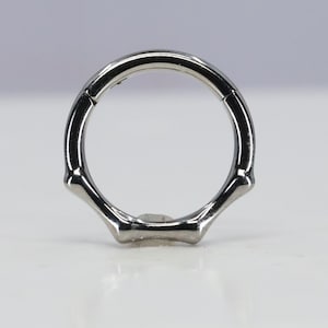 Titanium ASTM F136 (cl102) Angles, Bamboo Hinged Hoop, Clicker 1.2mm (16ga) septum, daith, helix, cartilage etc
