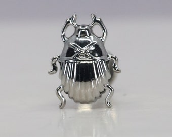 Orecchini A Goccia Artigianali – Scarabeo Egiziano 3D In Argento Sterling Fatto A Mano