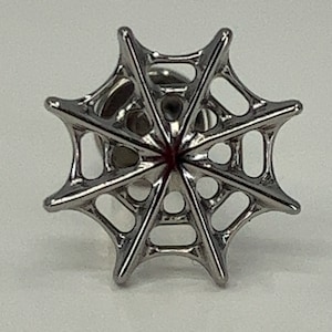 Titanium ASTM F136 (in117) Spiders Web internally threaded 1.2mm (16ga) suitable conch, helix, cartilage, tragus, flat, lobe etc