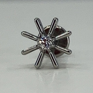 Titanium ASTM F136 (in130) Zirconia Spikes internally threaded 1.2mm (16ga) suitable for conch, helix, cartilage, lobe, tragus, medusa etc