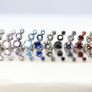 Labret de titanio ASTM F136 (in66), con rosca interna, 1,2 mm (16 g), apto para cartílago, hélice, caracol, trago, lóbulo, etc.