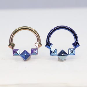 Titanium ASTM F136 (cl119) Heart and Diamond 1.2mm (16ga) suitable for daith, rook, helix, cartilage etc